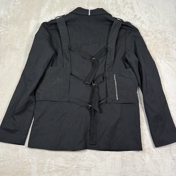 MCQ Alexander McQueen Genesis II Hybrid Utility Blazer Jacket Black IT 50 US 40 - Picture 7 of 13